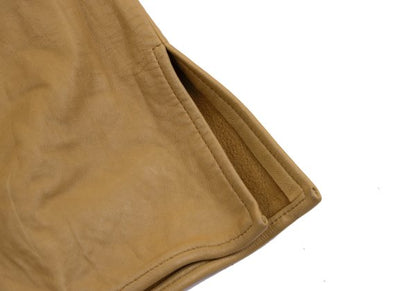 POLO RALPH LAUREN Leather Shirt Jacket Camel Size L