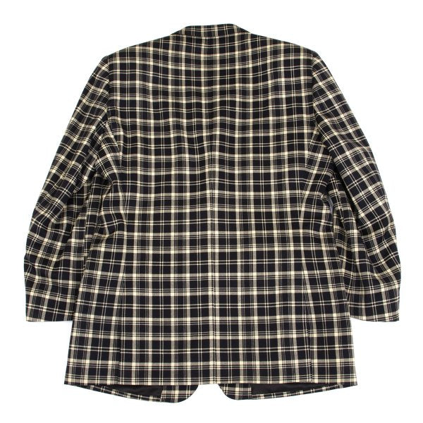 GIANNI VERSACE Wool Check 3-Button Beige Black Jacket Size 50