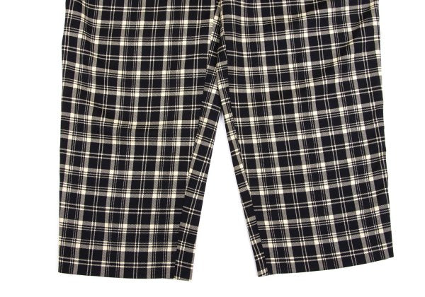 GIANNI VERSACE Wool Check 3-Tuck Pants Beige Size 50