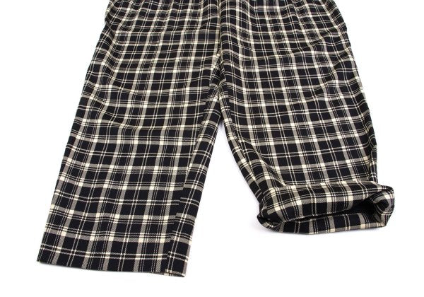 GIANNI VERSACE Wool Check 3-Tuck Pants Beige Size 50