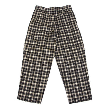 GIANNI VERSACE Wool Check 3-Tuck Pants Beige Size 50