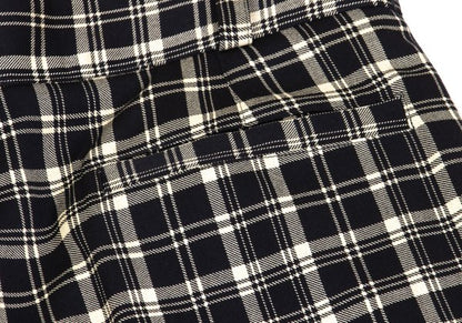 GIANNI VERSACE Wool Check 3-Tuck Pants Beige Size 50