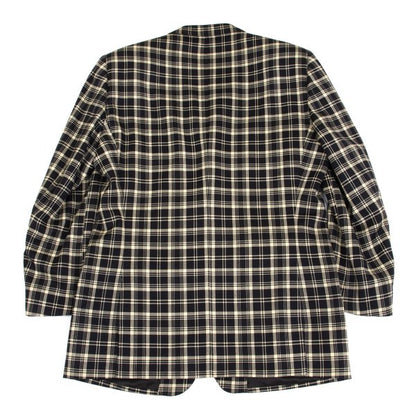 GIANNI VERSACE Wool Check Jacket Beige Size 50
