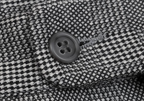 GIANNI VERSACE Wool Glen Check 2-Tuck Pants Gray Size 50