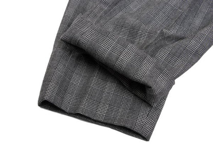 GIANNI VERSACE Wool Glen Check 2-Tuck Pants Gray Size 50