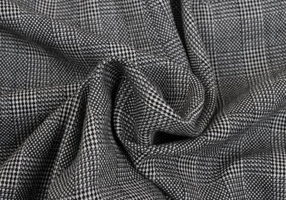 GIANNI VERSACE Wool Glen Check 2-Tuck Pants Gray Size 50