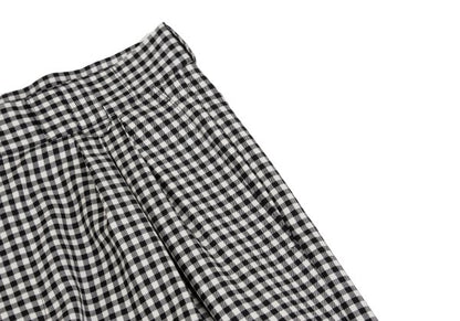 GIANNI VERSACE Wool Off-Black Gingham 2-Pleat Pants Size L