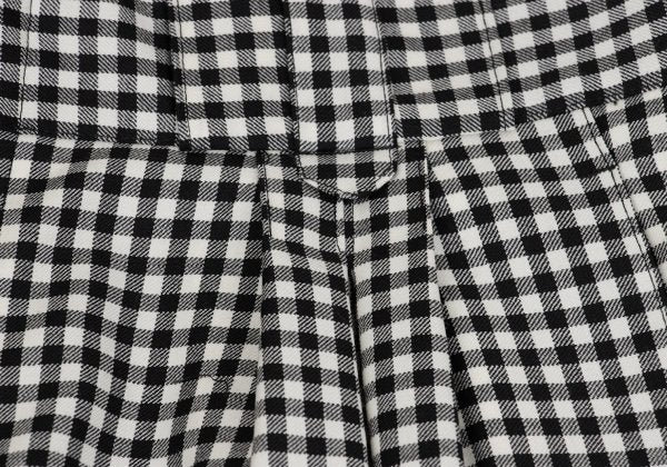 GIANNI VERSACE Wool Off-Black Gingham 2-Pleat Pants Size L