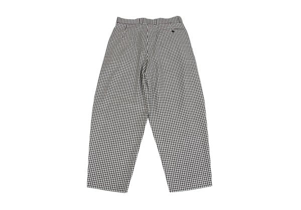 GIANNI VERSACE Wool Off-Black Gingham 2-Pleat Pants Size L