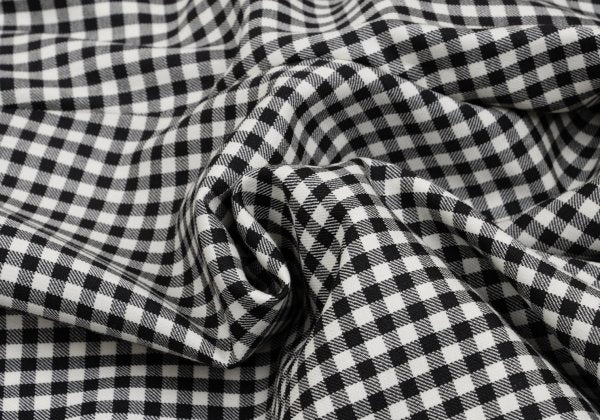 GIANNI VERSACE Wool Off-Black Gingham 2-Pleat Pants Size L
