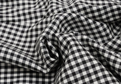 GIANNI VERSACE Wool Off-Black Gingham 2-Pleat Pants Size L