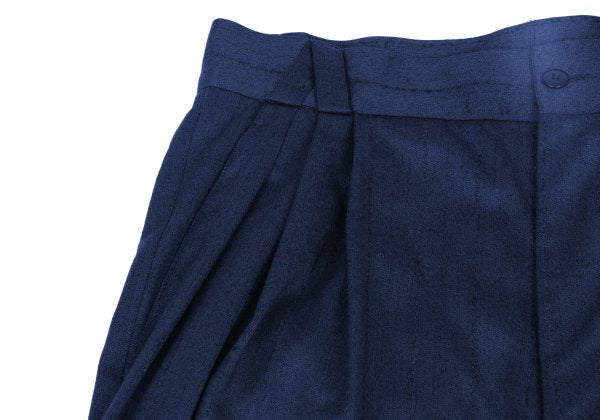 GIANNI VERSACE Blue Wool Blend Stripe 3-Pleat Pants Size 50