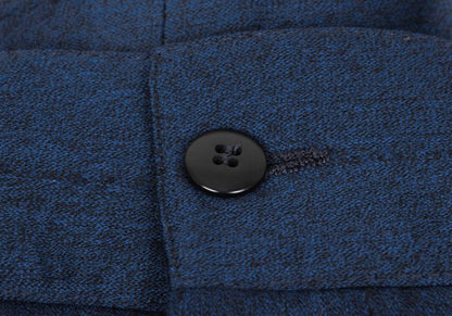 GIANNI VERSACE Blue Wool Blend Stripe 3-Pleat Pants Size 50