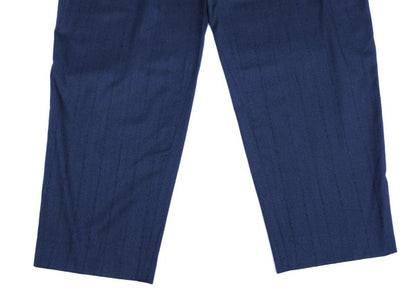 GIANNI VERSACE Blue Wool Blend Stripe 3-Pleat Pants Size 50