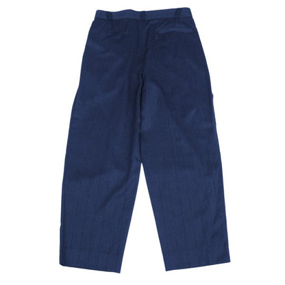 GIANNI VERSACE Blue Wool Blend Stripe 3-Pleat Pants Size 50