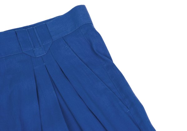 GIANNI VERSACE Blue Silk Linen 3-Pleat Pants Size 50