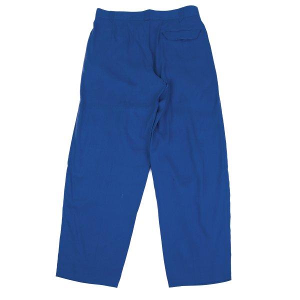 GIANNI VERSACE Blue Silk Linen 3-Pleat Pants Size 50