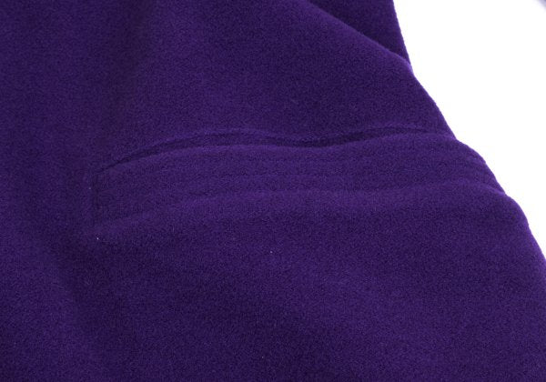 GIANNI VERSACE Cashmere Wool Fur Collar Jacket Purple Size L