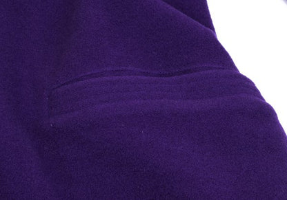 GIANNI VERSACE Cashmere Wool Fur Collar Jacket Purple Size L