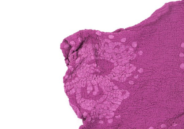 ISSEY MIYAKE me Pink Cauliflower Cropped Shirt Size F