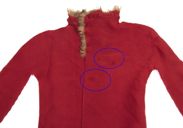 ISSEY MIYAKE me Faux Fur Pleated Reddish Brown Cardigan Size F