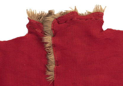 ISSEY MIYAKE me Faux Fur Pleated Reddish Brown Cardigan Size F