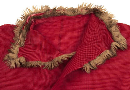 ISSEY MIYAKE me Faux Fur Pleated Reddish Brown Cardigan Size F