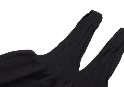 ISSEY MIYAKE me Sheer Sleeveless Tunic Black Blouse Size F