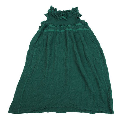 ISSEY MIYAKE me Cauliflower Neck Cord Dress Green Size F