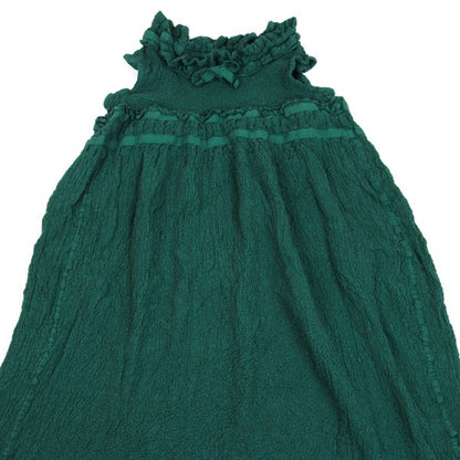ISSEY MIYAKE me Cauliflower Neck Cord Dress Green Size F