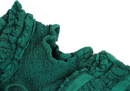 ISSEY MIYAKE me Cauliflower Neck Cord Dress Green Size F