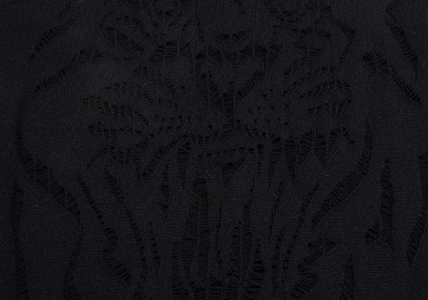 KRIZIA MAGLIA Lace Knit Cardigan Black Size 44