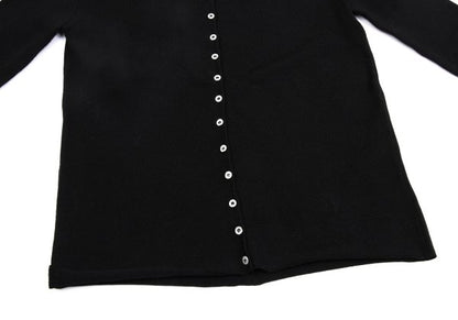 KRIZIA MAGLIA Lace Knit Cardigan Black Size 44