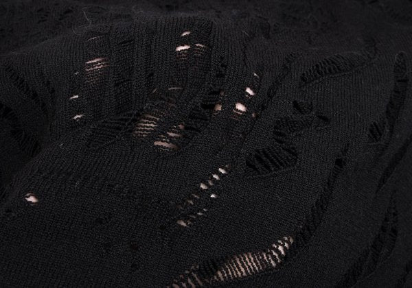 KRIZIA MAGLIA Lace Knit Cardigan Black Size 44