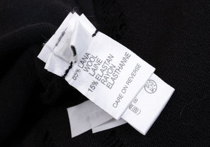 KRIZIA MAGLIA Lace Knit Cardigan Black Size 44