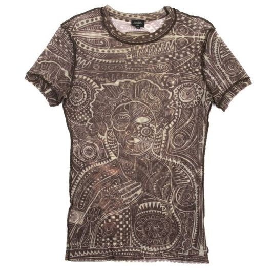 Jean Paul GAULTIER HOMME Powernet T-Shirt Brown Size 48