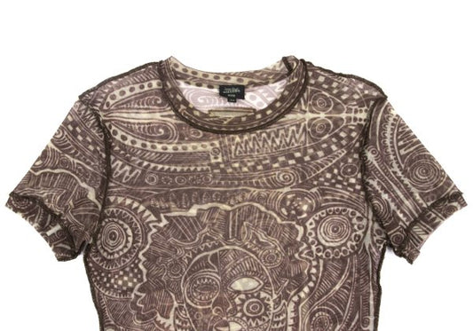 Jean Paul GAULTIER HOMME Powernet T-Shirt Brown Size 48
