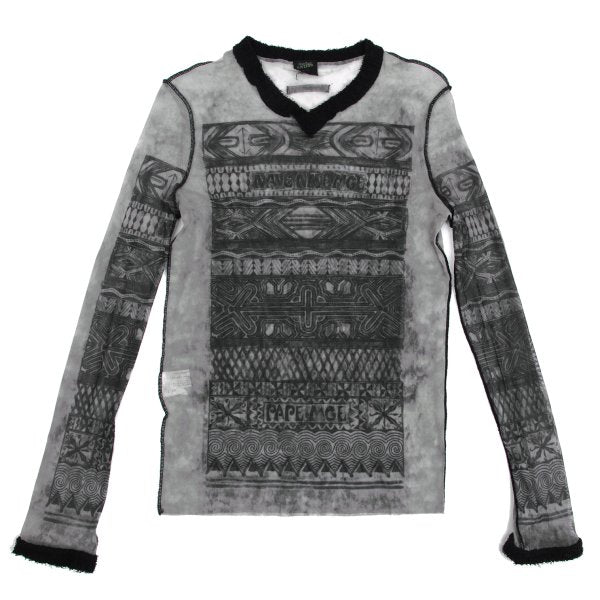 Jean Paul GAULTIER HOMME Powernet Graphic Shirt Gray Size 48