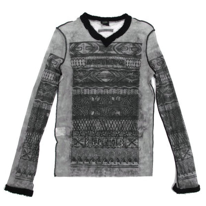 Jean Paul GAULTIER HOMME Powernet Graphic Shirt Gray Size 48