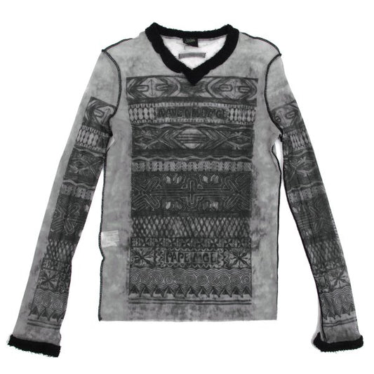 Jean Paul GAULTIER HOMME Powernet Graphic Shirt Gray Size 48