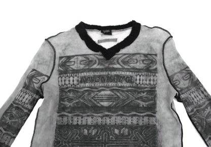 Jean Paul GAULTIER HOMME Powernet Graphic Shirt Gray Size 48