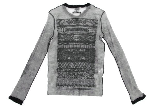 Jean Paul GAULTIER HOMME Powernet Graphic Shirt Gray Size 48