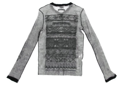 Jean Paul GAULTIER HOMME Powernet Graphic Shirt Gray Size 48