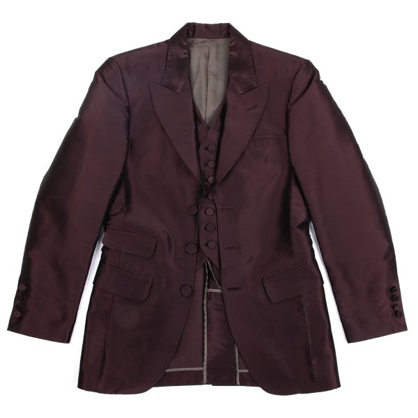 Jean Paul GAULTIER HOMME Poly Blend Jacket Wine Size 48