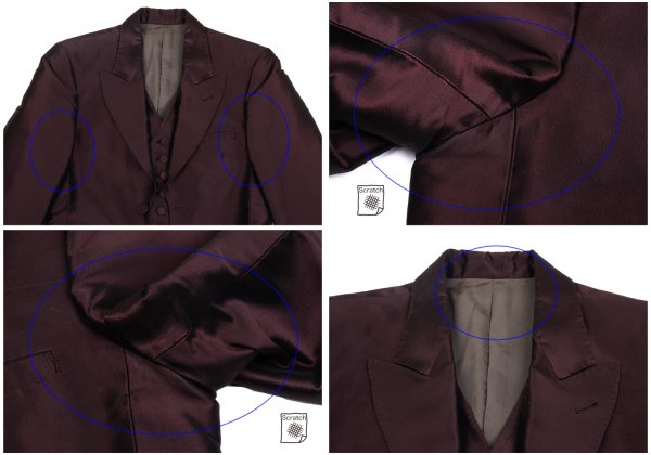 Jean Paul GAULTIER HOMME Poly Blend Jacket Wine Size 48