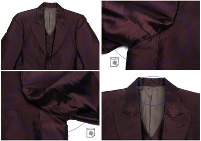 Jean Paul GAULTIER HOMME Poly Blend Jacket Wine Size 48