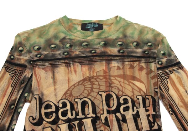 Jean Paul GAULTIER MAILLE Logo Power Net Shirt Multi Size 48