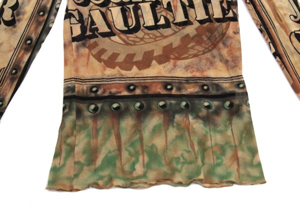Jean Paul GAULTIER MAILLE Logo Power Net Shirt Multi Size 48