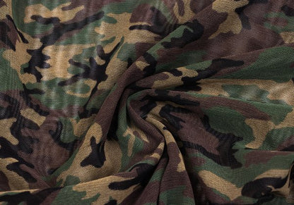 Jean Paul GAULTIER CLASSIQUE Camo Powernet Top Size 48
