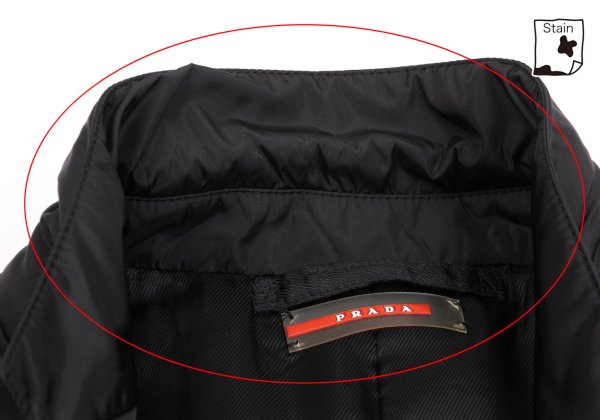 PRADA SPORT Nylon Padded Tailored Blazer Black Size 54